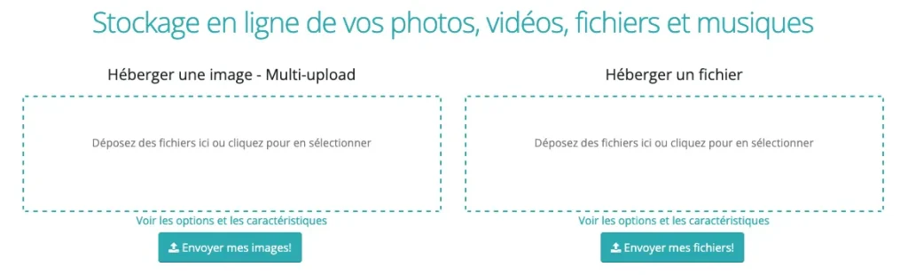Glisser-déposer vos images, musiques et vidéo dans Casimage
